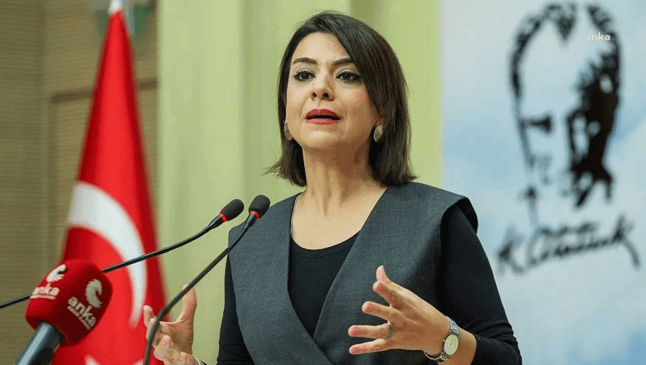 CHP Genel Başkan Yardımcısı Gamze Taşcıer, parti genel merkezinde düzenlediği