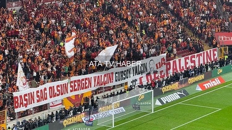 Maçta Açılan Pankart ve Teşekkür Mesajı