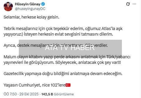Günay’ın Açıklaması ve Planları