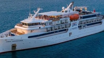 Avustralya kıyılarında gerçekleşen olayda, Coral Expeditions şirketine ait bir kruvaziyer
