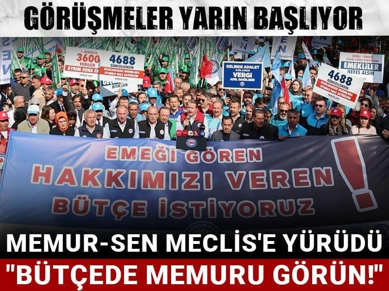 Memur-Sen TBMM Önünde “Emeği Gören, Hakkımızı Veren Bütçe İstiyoruz” Çağrısı