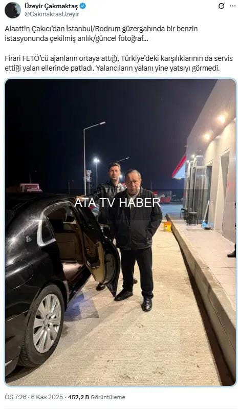 Alaattin Çakıcı'nın Türkiye'de Olduğu İddiası ve Üzeyir Çakmaktaş'ın Yanıtı