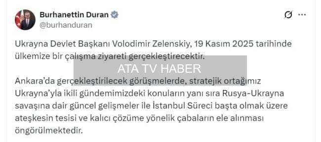 Zelenskiy’nin Türkiye Çalışma Ziyareti ve Kremlin'den Açıklamalar