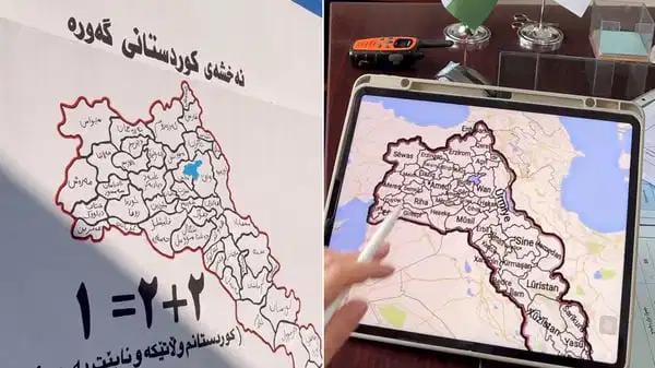 IKBY Okullarında Görülen ‘Sözde Kürdistan’ Haritası Gündemde Eski Irak Kürt