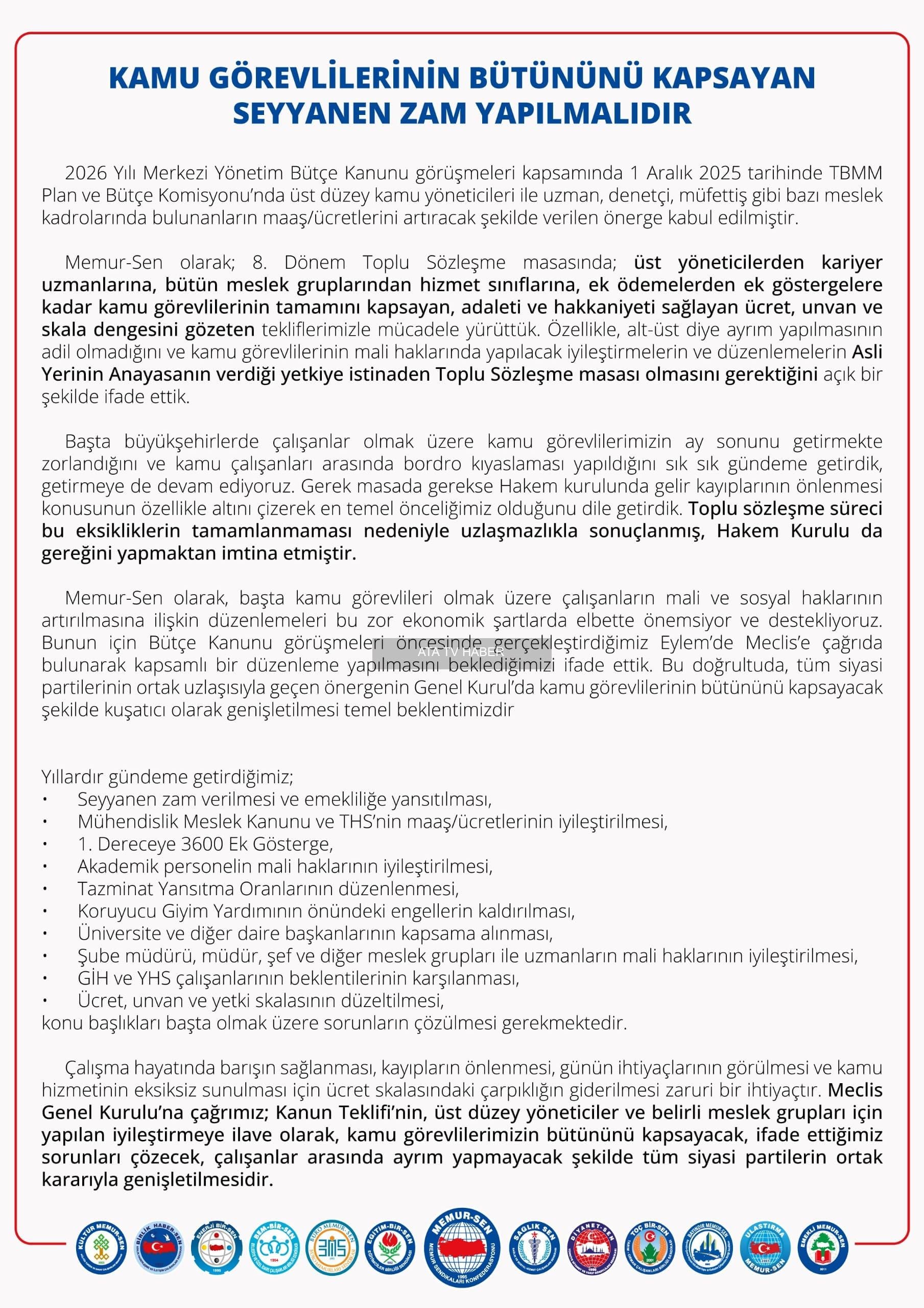 Kamu Zammı Tartışması: Plan ve Bütçe Komisyonu'nda Üst Düzey 'Seyyanen 30 Bin TL' Düzenlemesi ve Tepkiler