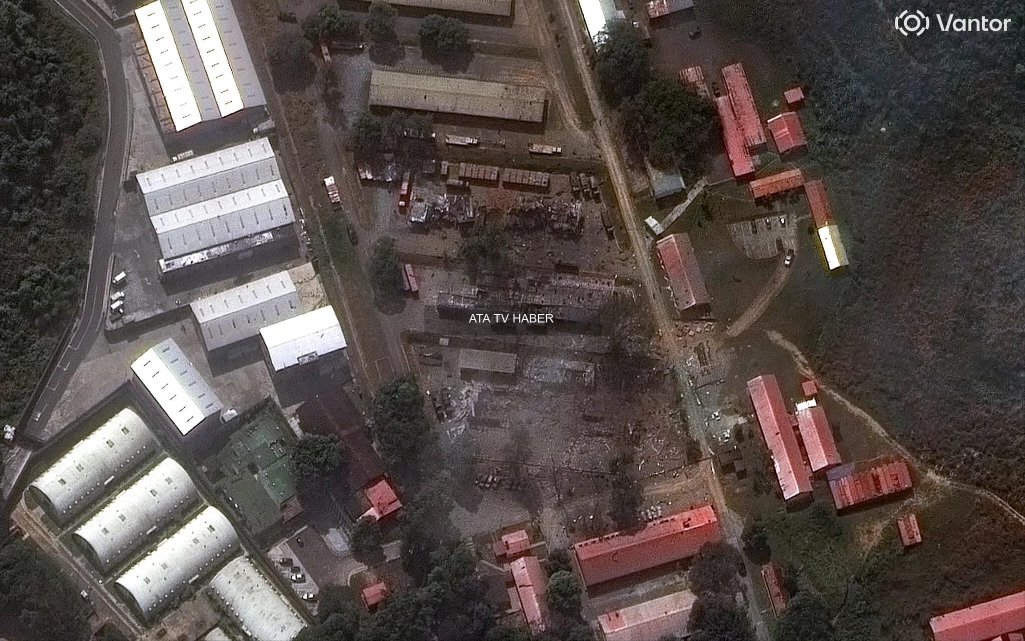 Fuerte Tiuna askeri kompleksine yönelik operasyonun uydu görüntüleri hasarı belgeledi