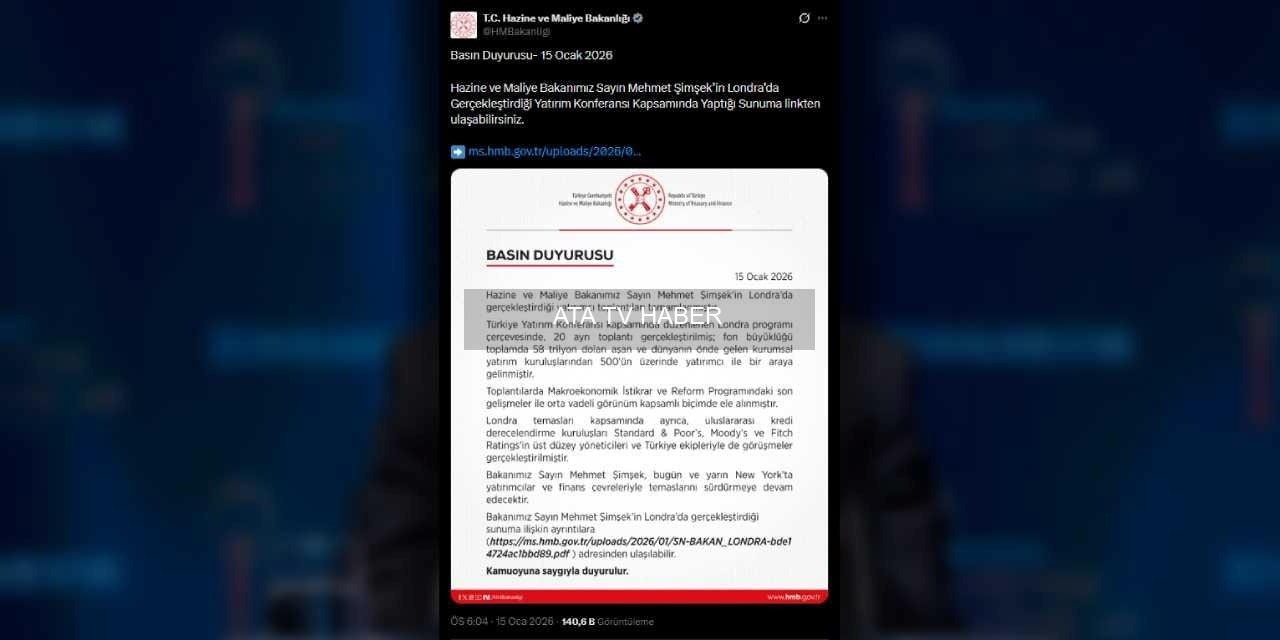 Şimşek, Londra'da Yatırımcılara Kira Enflasyonuna Karşı Stratejiyi Anlattı