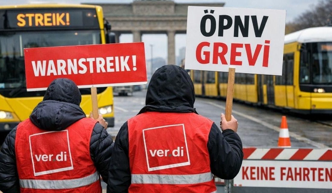 Almanya’da Toplu Taşımada Uyarı Grevi İlanı Alman kamu hizmetlileri sendikası