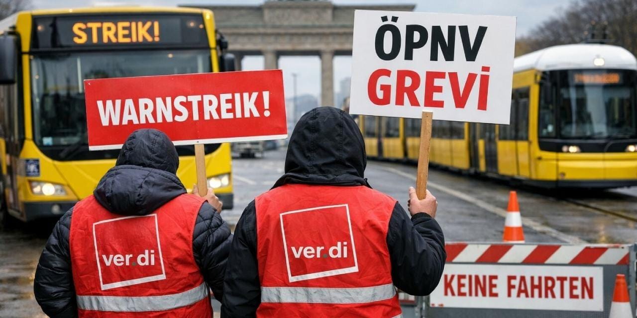 Almanya’da Toplu Taşımada Uyarı Grevi İlanı Alman kamu hizmetlileri sendikası