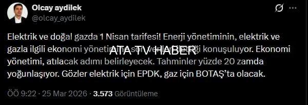 Bakan Bayraktar: Nisan Ayında Elektrik ve Doğalgaz İçin Değerlendirme Yapılabilir