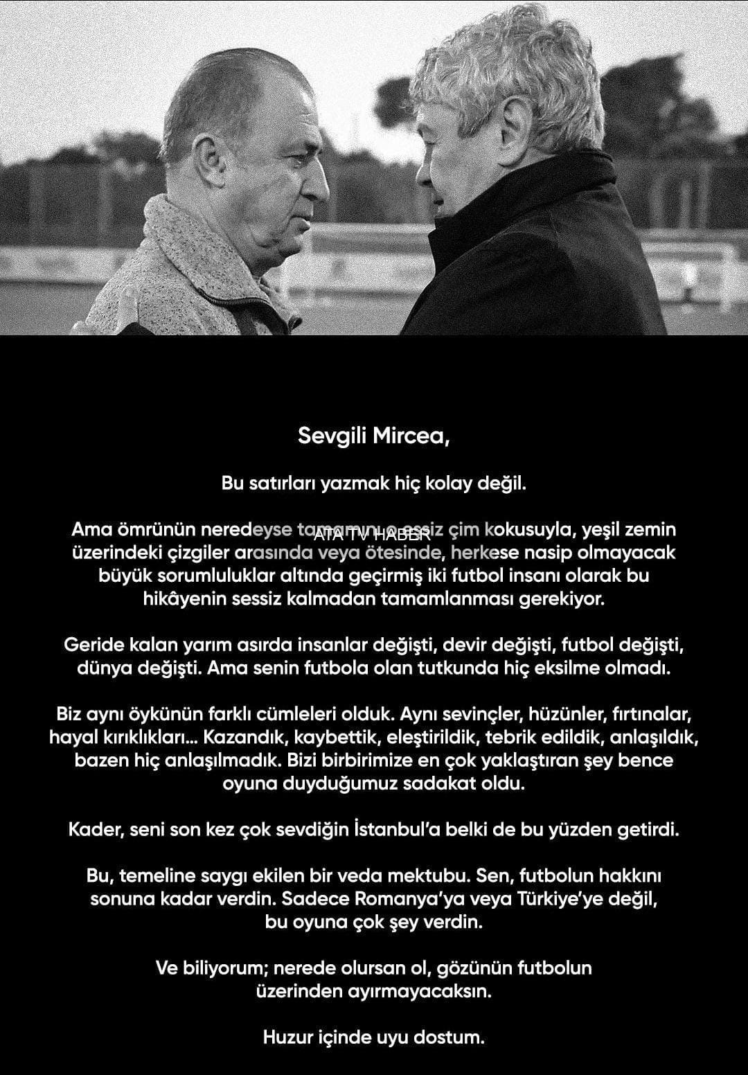 Fatih Terim'den Mircea Lucescu'ya veda mesajı