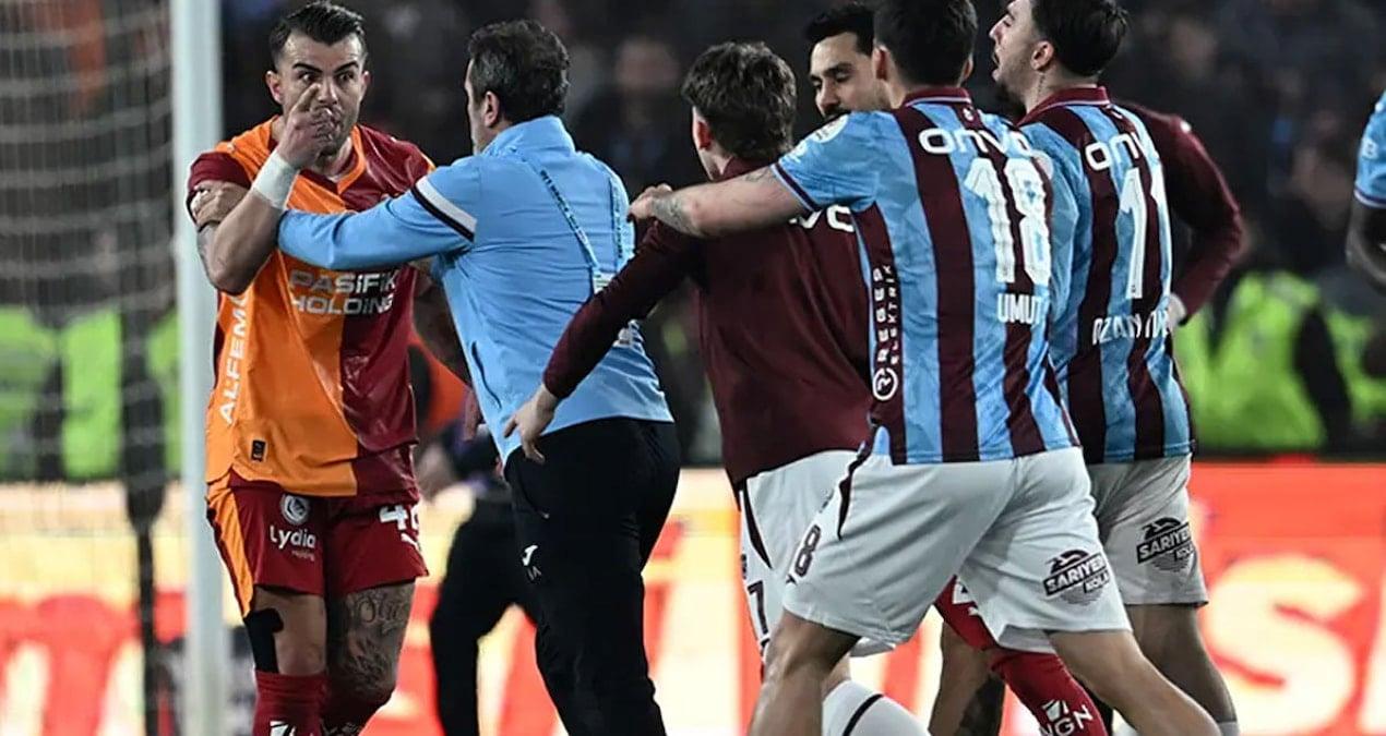 Trabzonspor-Galatasaray maçının ardından saha içi gerginlik Trendyol Süper Lig’in 28.