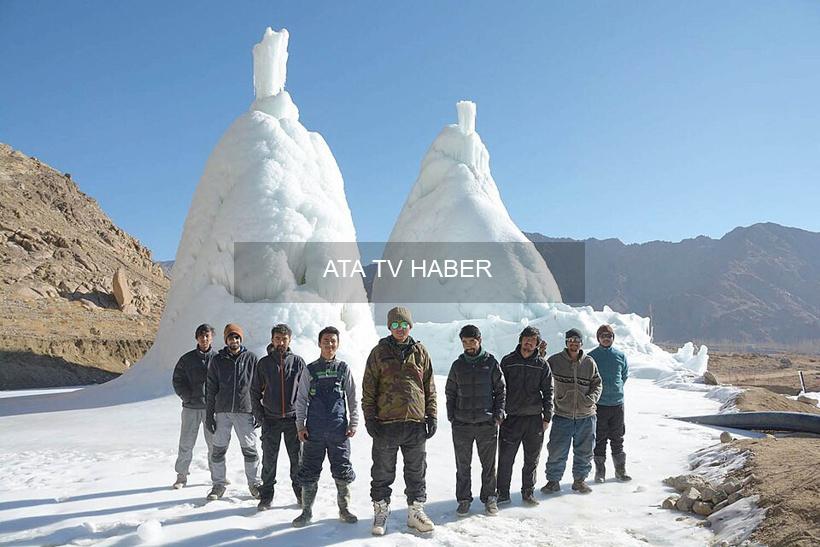 Ladakh'ın 'Buz Stupaları' Tarımsal Su Kıtlığına Çözüm Oluyor