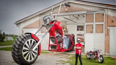 İtalyan tasarımcı Fabio Reggiani’nin dev motosikleti Guinness rekoruna imza attı