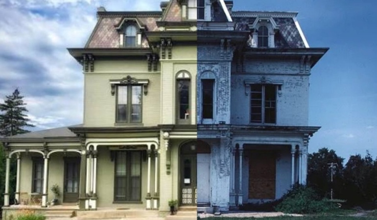 Bir dolara aldıkları harabe evi milyon dolara sattılar