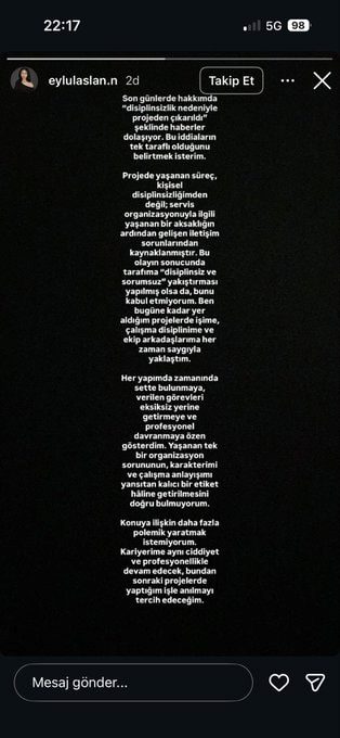 Eylül Aslan’dan Ayrılık İddialarına Resmi Açıklama: Disiplinsizlik Değil, İletişim Sorunu