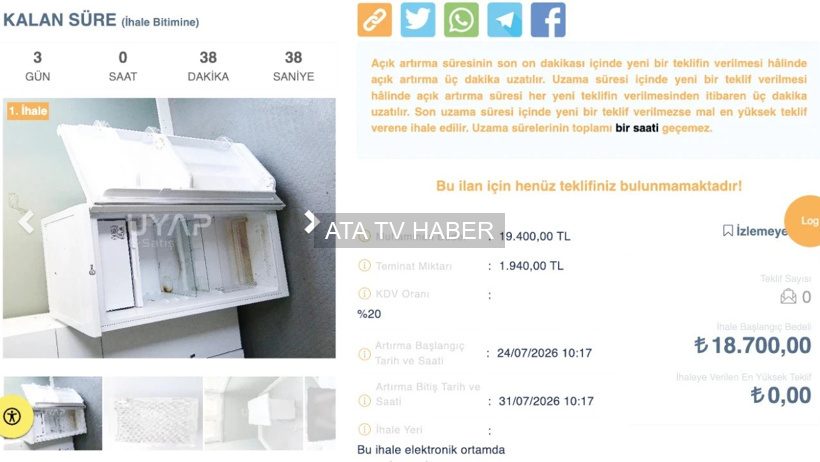 Küçükçekmece'de 19.400 TL'lik Borç Nedeniyle Haciz ve Elektronik Satış İlanı