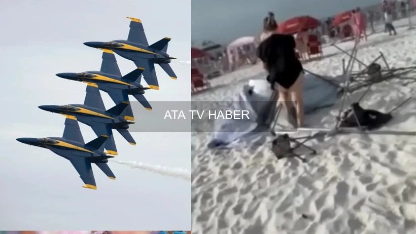 Pensacola Plajı'nda Blue Angels Hava Gösterisinde Korkutucu Yakın Geçişler
