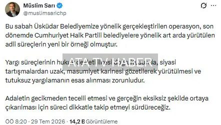 Üsküdar Belediyesi’ne Yönelik Operasyon ve Gözaltılar