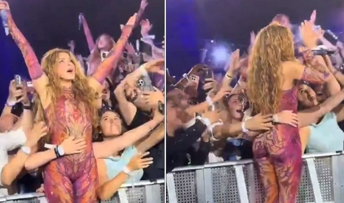 Shakira, Konserinde Hayranlarıyla Yakın Temas Anlarıyla Dikkat Çekti Kolombiyalı yıldız